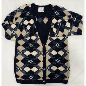 VTG Marisa Christina Hand Embroidered Cardigan Sweater SIZE Small